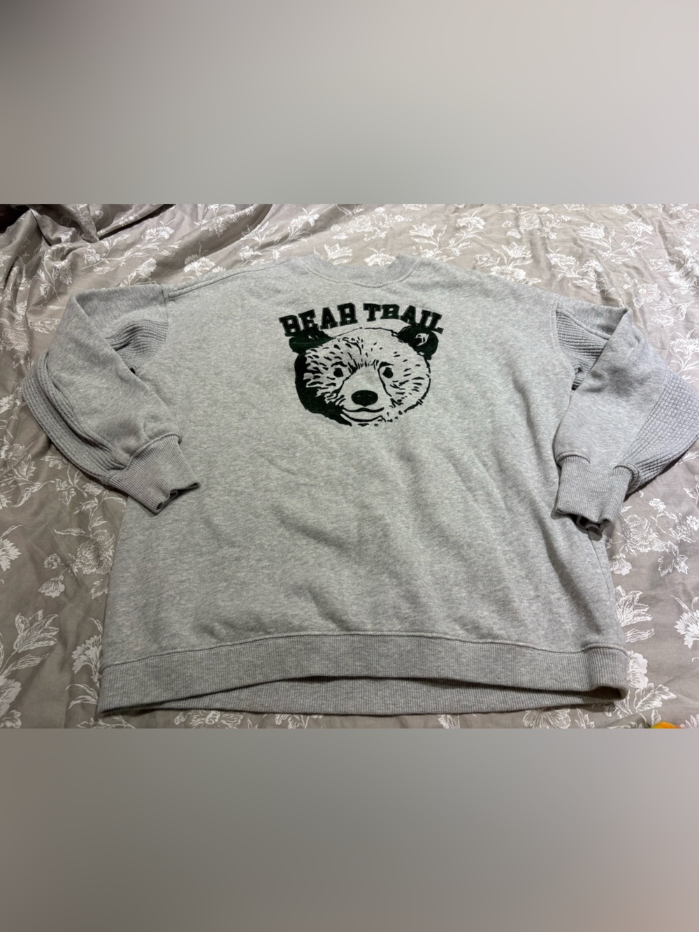 Aerie grey bear sweatshirt XXS oversized